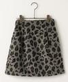 台形スカート(無地/レオパード)