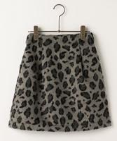 台形スカート(無地/レオパード)