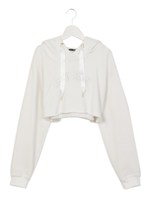 刺繍ロゴショートフーディ/ホワイト