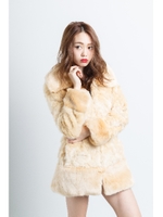 美ライン2WAYフェイクファーCT/ベージュ