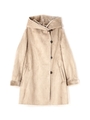 ムートンフーデットコート/ベージュ(040)