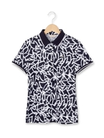 フォリアプリント半袖ポロシャツ/ネイビー(293)