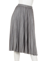 【mystic】シャイニープリーツスカート/ゴールド