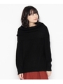 オフショルニットプルオーバー/ブラック(019)