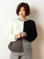カラーブロッキングニット/ピンク