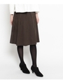 サテンウエストスエードスカート/キャメル(041)