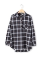 ネルチェックシャツ/オレンジ(367)