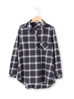 ネルチェックシャツ/オレンジ(367)