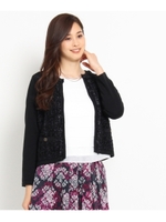 プレミアツィードニットカーディガン/ブラック(019)