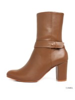 ベルテッドミディブーツ/CAMEL