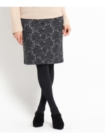 ボンディング総レーススカート/グレー(012)