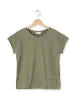 ミニポケットオーガニックコットンカットソー/ホワイト系(002)