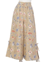 【sw】カームカラーフラワーリラックスパンツ/ベージュ