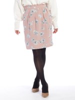 花柄ウエストフリルSK/ピンク系