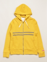 2本線プリントパーカー/マスタード