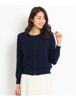 ジュエルボーダーニットカーディガン/オフホワイト(103)