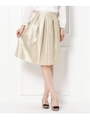Aラインシャンタンスカート/ベージュ(052)