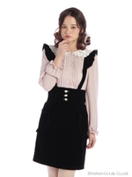PetitローズベルベットタイトSK/ネイビー