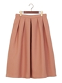 ☆JC バックサテン タック ミディ スカート/Orange