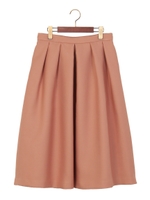 ☆JC バックサテン タック ミディ スカート/Orange