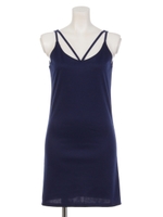 【LATINA】Vラインデザインワンピース/NVY