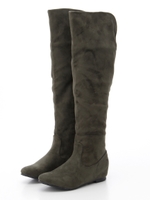 インヒールロングブーツ/KAKI