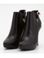 サイドオープンスショートブーツ/BLK