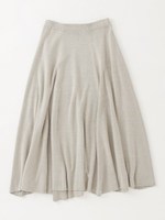 6枚ハギリブ編みサーキュラースカート/BEIGE