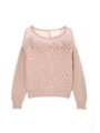 《EDIT COLOGNE》シアーレースエンブロイダリーニット/ピンク(090)