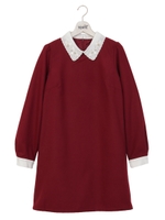 衿ビジュAラインワンピ/グレー