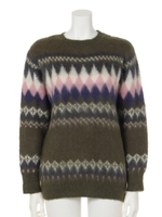 ノルディック柄ニット/GREY LT