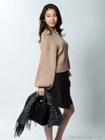 巻スカート/ブラウン