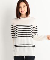 脇釦あきニット