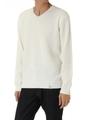 【AZUL by moussy】Washableソフトタッチ畦Vネックプルオーバー/T.GRY