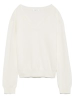 ウォッシャブルVネックニット/NVY