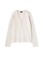 ハイゲージリブニットカーディガン/ブラック(010)