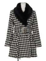 フレアスリーブファー付トレンチCT/ベージュ