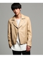 ラムレザーダブルライダースジャケット/ベージュ(052)