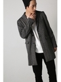 【AZUL by moussy】ツイードフリースチェスターコート/GRY