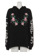 クレイジーフラワーパーカープル/トップグレー