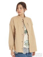 コットンツイルフラワーpt裏地ブルゾン/ベージュ