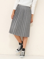 ツイルカチオンプリーツSK/T.GRY