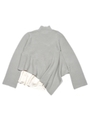 layered knit top/GRAY