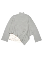 layered knit top/GRAY