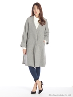 Ｖネックガウンコート/グレー