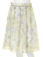 重ねフラワータックスカート/ピンク