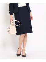 [L]グログランストレッチスカート/ライトベージュ(051)