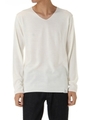 【AZUL by moussy】Washableソフトタッチ天竺Vネックプルオーバー/BLU