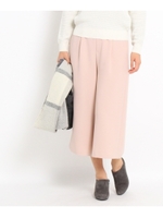 【HAPPY PRICE】美シルエットストレッチガウチョパンツ/ピンク(072)