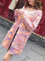 カラフルＭＩＸ地ＢＩＧロングカーデ/カラフル